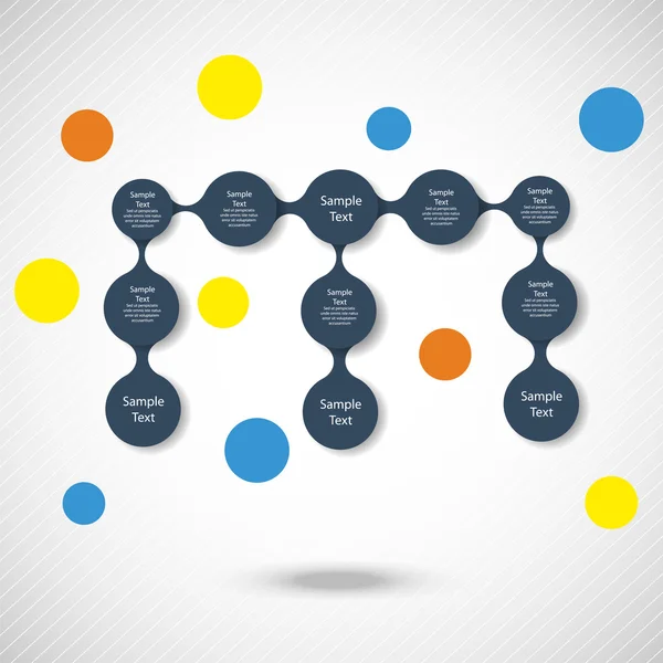 Metaball colorful round diagram infographics — Stock Vector