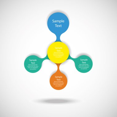 renkli yuvarlak diyagramı infographics