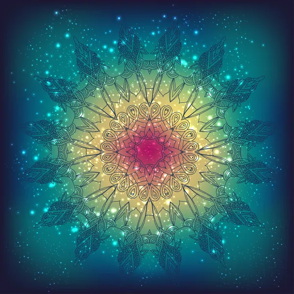 vektör hassas dantel yuvarlak çiçek desenli