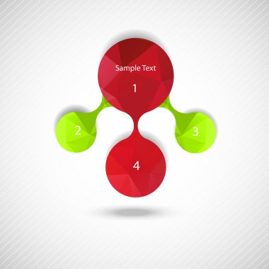 metaball renkli yuvarlak diyagramı infographics