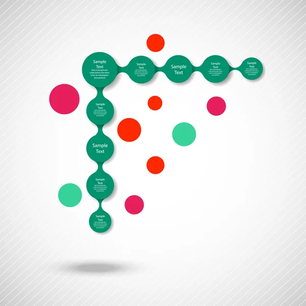 Metaball diagrama redondo colorido infográficos — Vetor de Stock