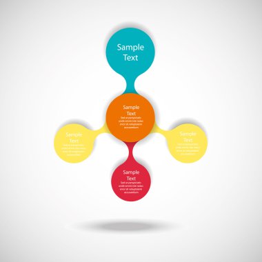 metaball renkli yuvarlak diyagramı infographics