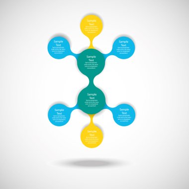metaball renkli yuvarlak diyagramı infographics