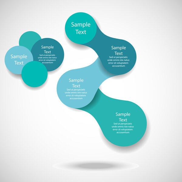 metaball colorful round diagram infographics