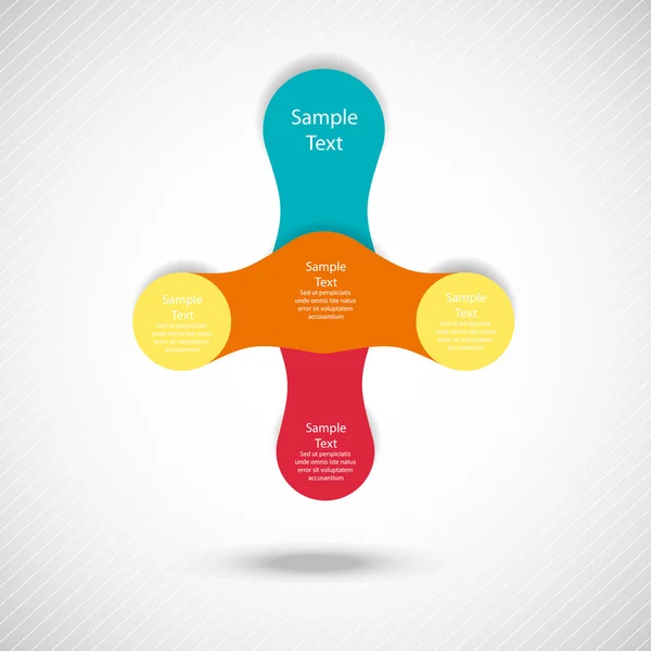 Metaball renkli yuvarlak diyagramı infographics — Stockvector