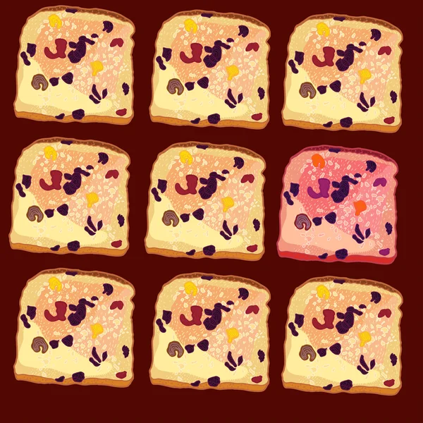 矢量无缝模式，片面包 — 图库矢量图片