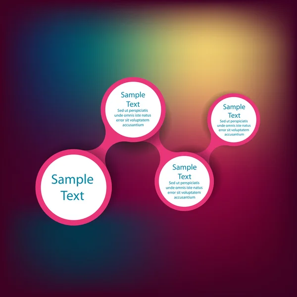 Metaball colorato diagramma rotondo infografica — Vettoriale Stock