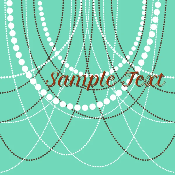 Vector delicate pearl beads for backgrounds, cards — Stock Vector