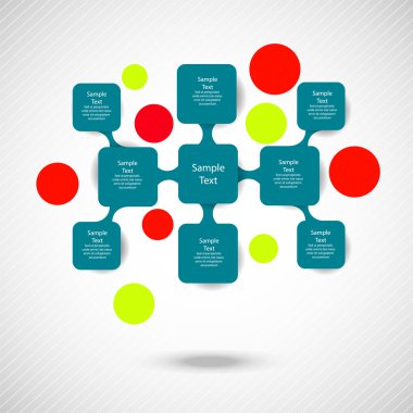 metaball renkli yuvarlak diyagramı infographics