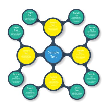 sunumlar için Infographics renkli yuvarlak diyagramı
