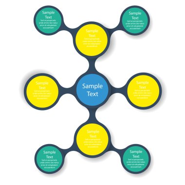 sunumlar için Infographics renkli yuvarlak diyagramı