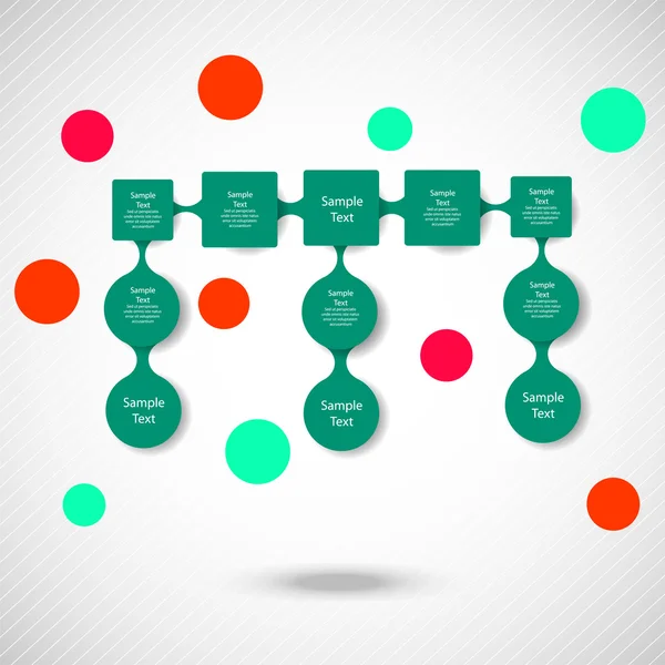 Metaball barevné koláčový diagram infografika — Stockový vektor