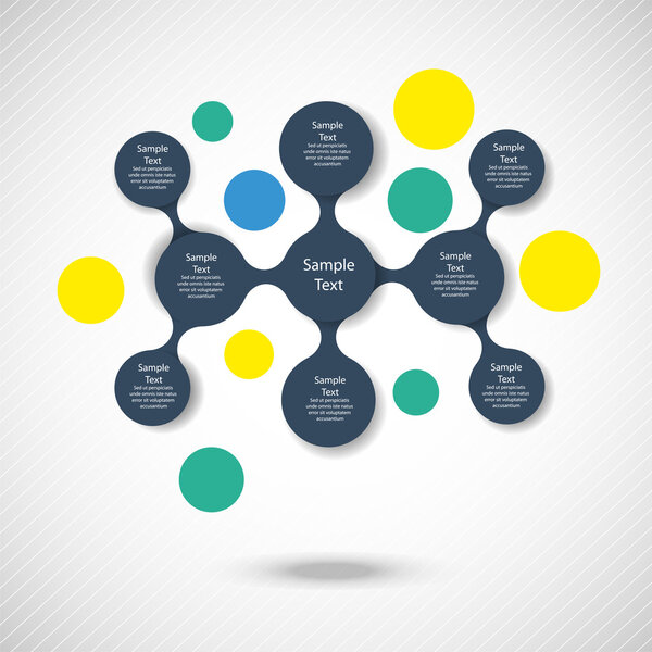 красочная инфографика круглой диаграммы
