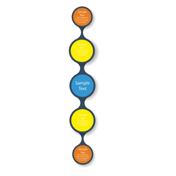 Kleurrijke ronde diagram infographics voor presentaties — Stockvector