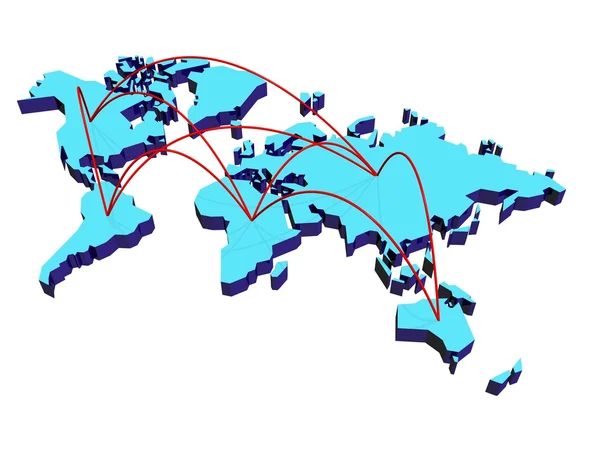 Mappa del mondo — Foto Stock