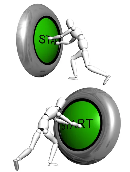 kişi düğmeye basar