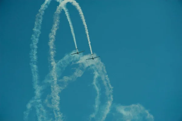 Gijon Spain July 2022 Aerosparx British Aerobatic Team Exhibition Gijon — Stock Photo, Image