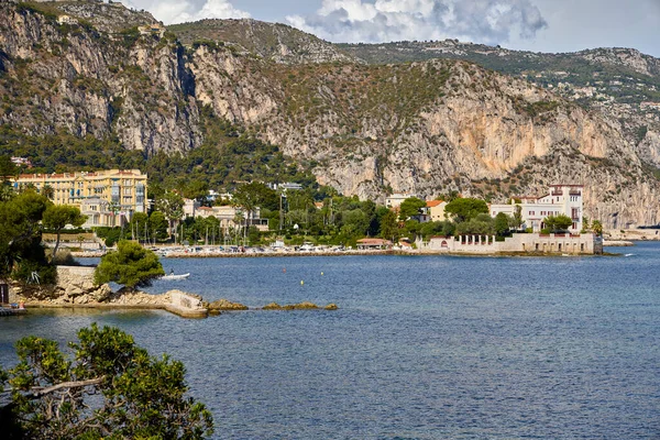 Panorama Van Beaulieu Sur Mer Frankrijk Stockafbeelding