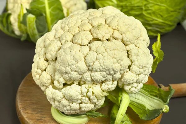 Verduras Coliflor Verduras Invierno Ricas Fibra Carbohidratos Vitaminas — Foto de Stock