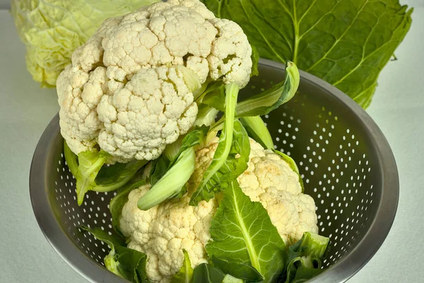 Vegetables Cauliflower Winter Vegetable Rich Fiber Carbohydrates Vitamins — Stock Photo, Image