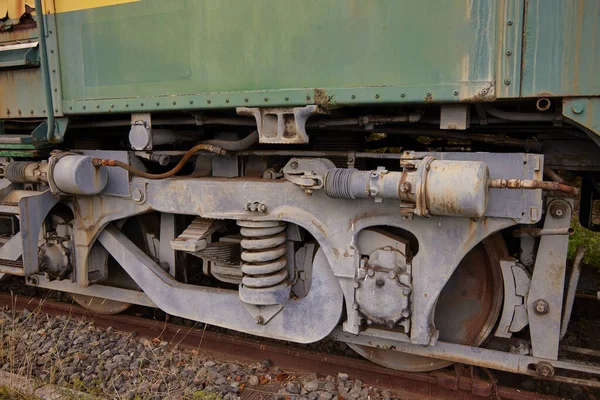 Oude Locomotief Machine Van Een Buiten Dienst Gestelde Trein — Stockfoto