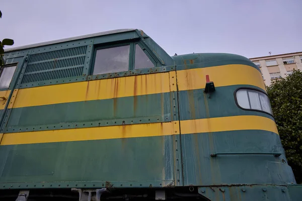 Oude Locomotief Machine Van Een Buiten Dienst Gestelde Trein — Stockfoto