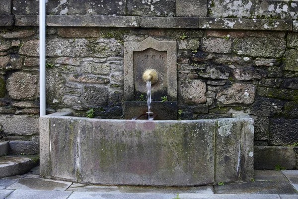 Stone Fountain Dated 1966 — Fotografia de Stock