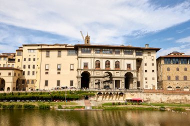 Floransa (İtalya), 5 Eylül 2021. Uffizi Galerisi. Floransa 'da dünyanın en eski ve en ünlü sanat koleksiyonlarından birini barındıran bir saray ve müzedir.. 