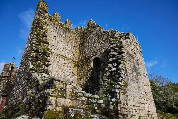 Πύργοι Οέστ Ερπετά Αρχαίων Αμυντικών Πύργων Στον Ποταμό Ulla Catoira — Φωτογραφία Αρχείου