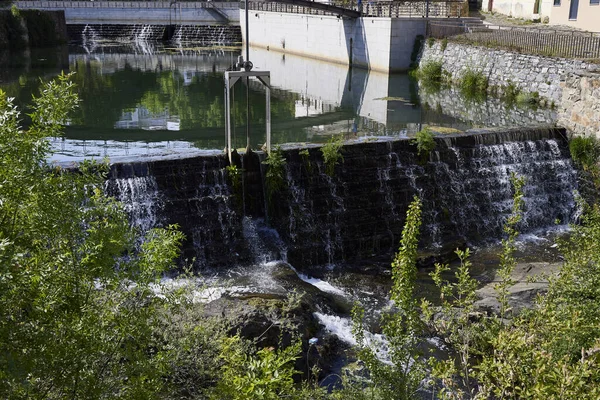 Dam Waterfall Small River —  Fotos de Stock
