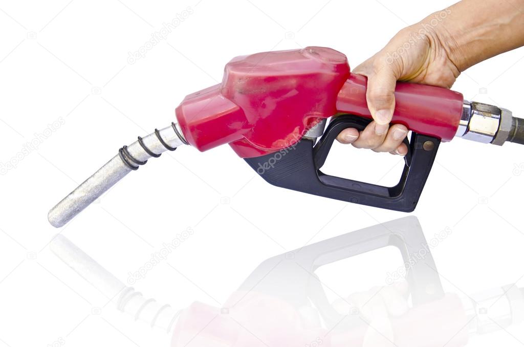 Holding a fuel nozzle