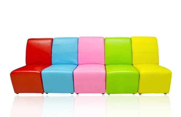 Viele Farben des Ledersofas — Stockfoto