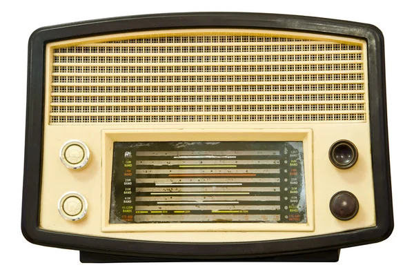 Vintage gammal radio isolerade — 图库照片