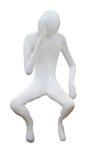 Homens brancos estátuas estão acostumados com a ideia . — Fotografia de Stock
