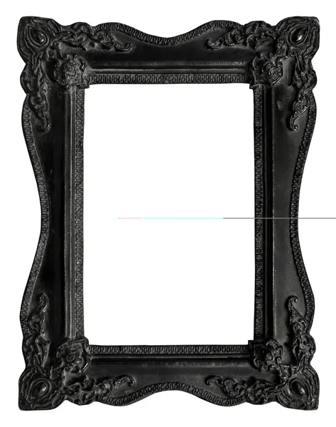 Picture frame black wood frame in white background. — Stock Photo, Image