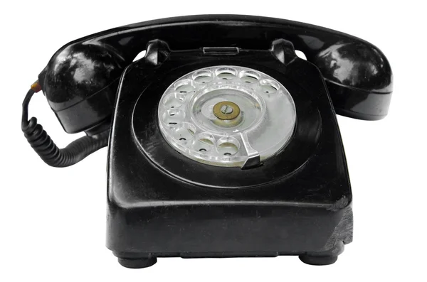 Vecchio telefono vintage isolato su sfondo bianco — Foto Stock