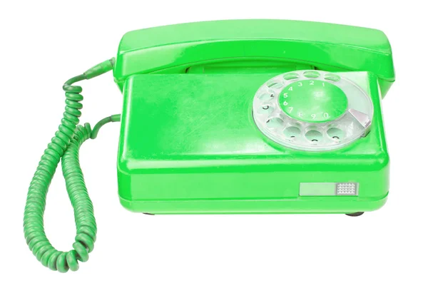 白色背景的老式电话 — 图库照片