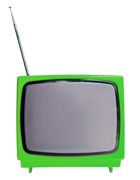 Vintage televisão isolada no fundo branco — Fotografia de Stock