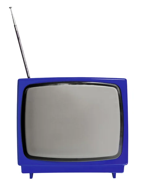 โทรทัศน์วินเทจถูกแยกจากพื้นหลังสีขาว — ภาพถ่ายสต็อก