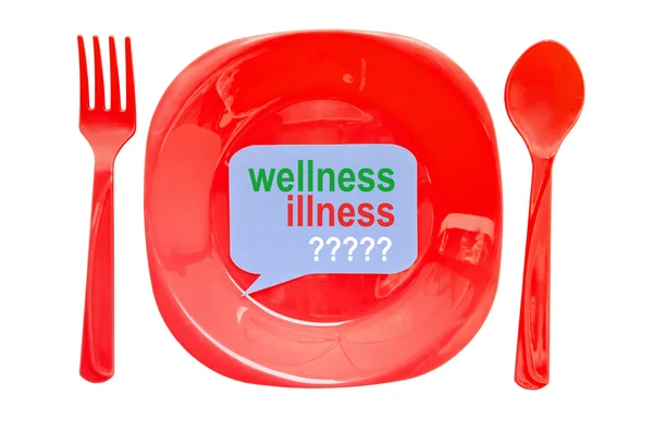 Wellness-ziekte etiket — Stockfoto