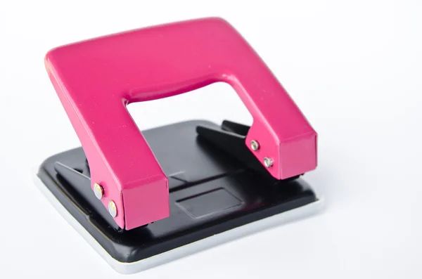 Pink office paper hole puncher — Stock Photo, Image