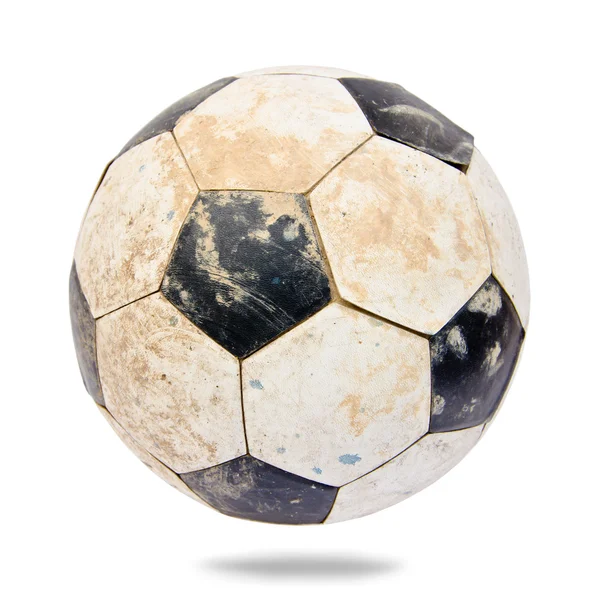 古い革製のサッカー ボール — ストック写真