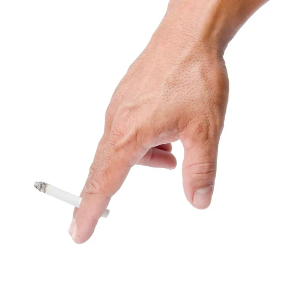 Άνθρωπος χέρι κρατώντας ένα τσιγάρο — Φωτογραφία Αρχείου