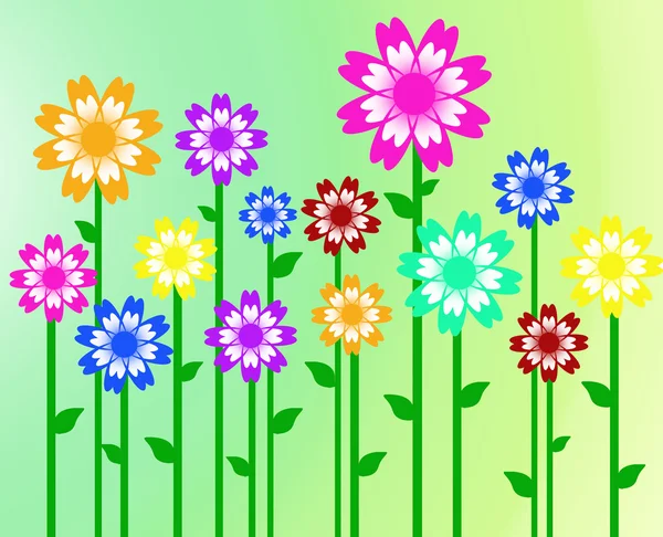 Kleurrijke bloemen achtergrond Patroonstijl — Stockfoto