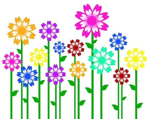 Kwiaty kolorowe tło wzór stylu — Zdjęcie stockowe