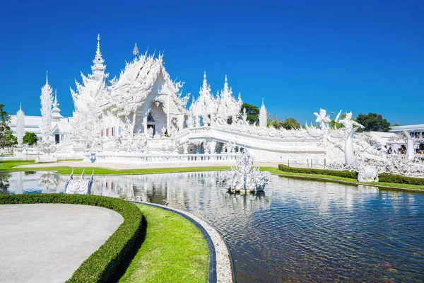 Wat Rong Khun Também Conhecido Como White Temple Chiang Rai — Fotografia de Stock