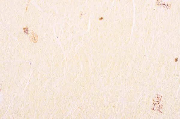 黄色手工制作的粗糙米桑纸 有干叶纹理背景和墙纸 — 图库照片
