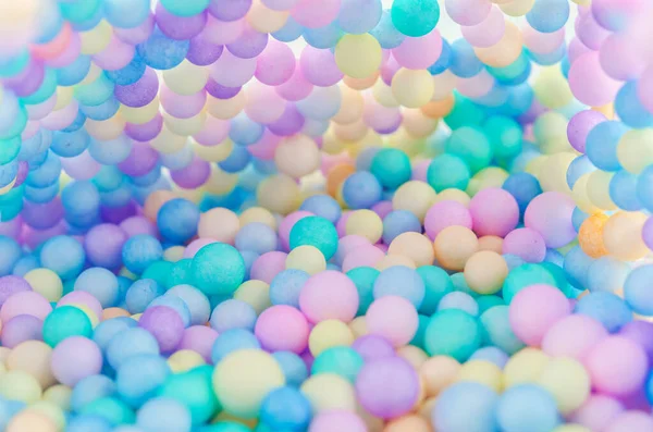 Foam Beads Various Colors Brightly Colored Abstract Background — Stock Photo, Image