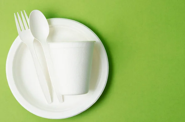 Papel Biodegradable Ecológico Desechable Para Envasar Alimentos Vidrio Papel Sobre — Foto de Stock