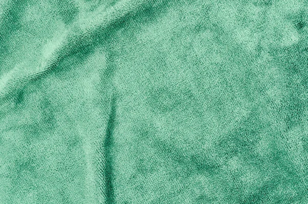 Yeşil Mikrofiber Havlu Arkaplan Olarak Desenli — Stok fotoğraf
